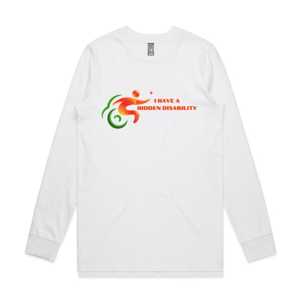 I Have A Hidden Disability Mens Base Long Sleeve Tee by AS Colour - Image 6