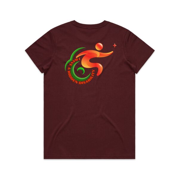 Ladies Maple I Have A Hidden Disability Logo Shirt By AS Colour - Image 21