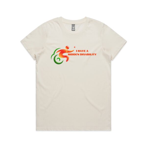 Ladies I Have A Hidden Disability Logo Maple Shirt By AS Colour - Image 6