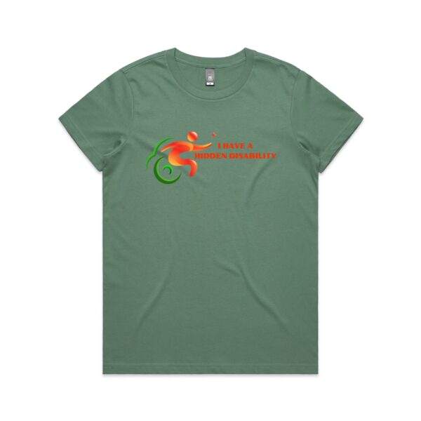 Ladies I Have A Hidden Disability Logo Maple Shirt By AS Colour - Image 8