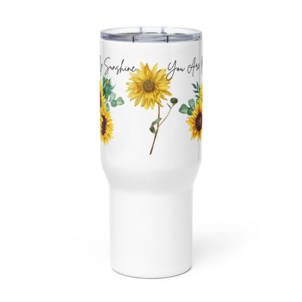 You Are My Sunshine Travel Mug with Handle - Unique Gift Idea - Image 4