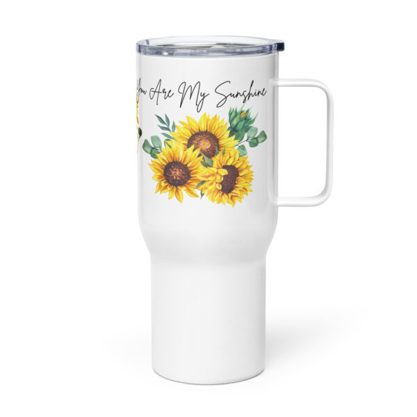 You Are My Sunshine Travel Mug with Handle - Unique Gift Idea - Image 3