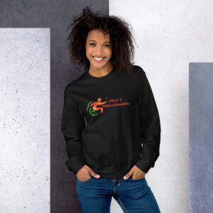 I Have A Hidden Disability Ladies Premium Crew Sweatshirt