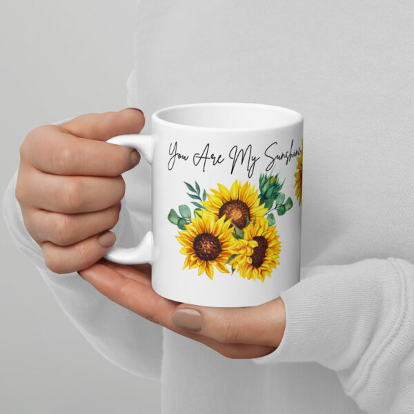 You Are My Sunshine White Glossy Mug - Gift for Loved Ones - Image 2