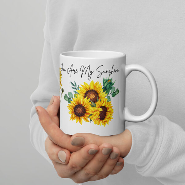 You Are My Sunshine White Glossy Mug - Gift for Loved Ones - Image 3