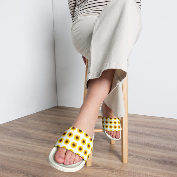 Sunflower Print Women's Slides - Image 3