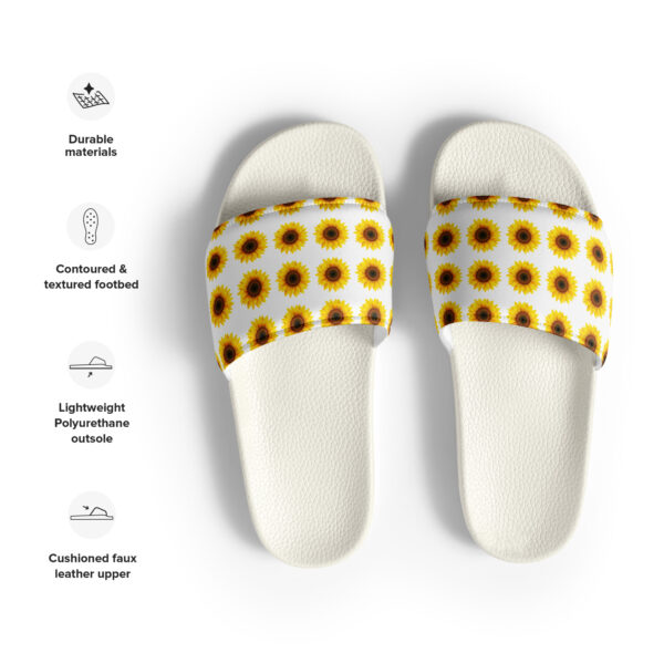 Sunflower Print Women's Slides - Image 5