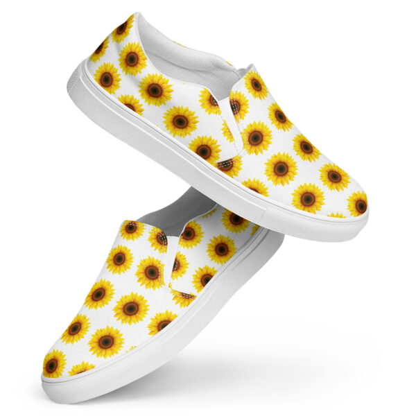 Blooming Comfort: Sunflower Women’s Canvas Slip-ons - Image 4