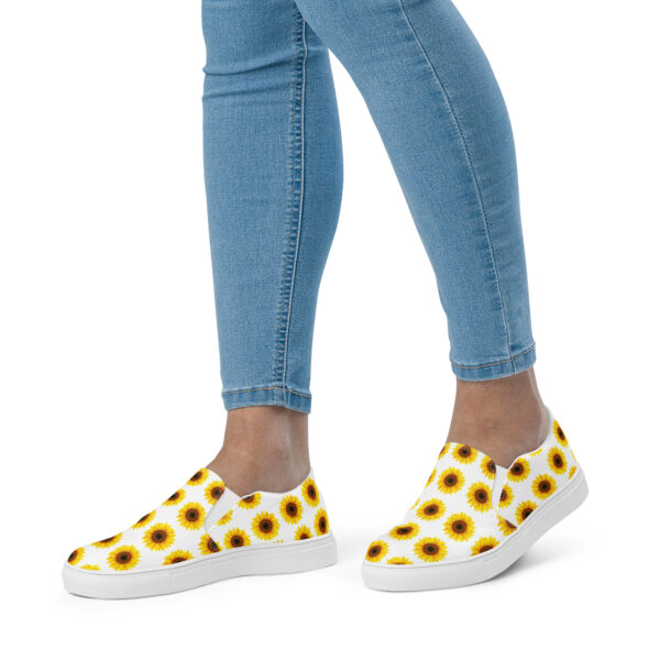 Blooming Comfort: Sunflower Women’s Canvas Slip-ons - Image 6