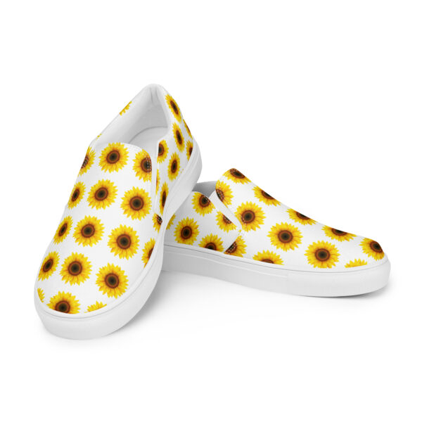 Blooming Comfort: Sunflower Women’s Canvas Slip-ons - Image 14