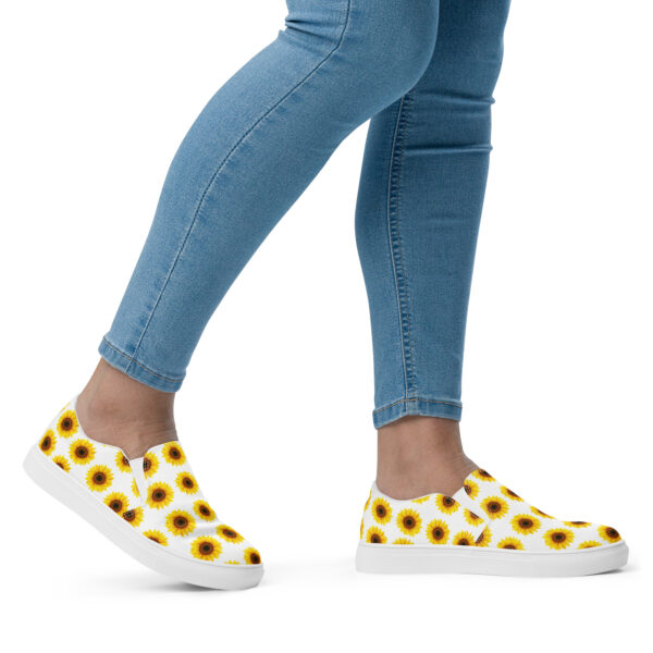 Blooming Comfort: Sunflower Women’s Canvas Slip-ons - Image 2