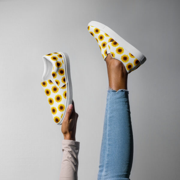 Blooming Comfort: Sunflower Women’s Canvas Slip-ons - Image 3