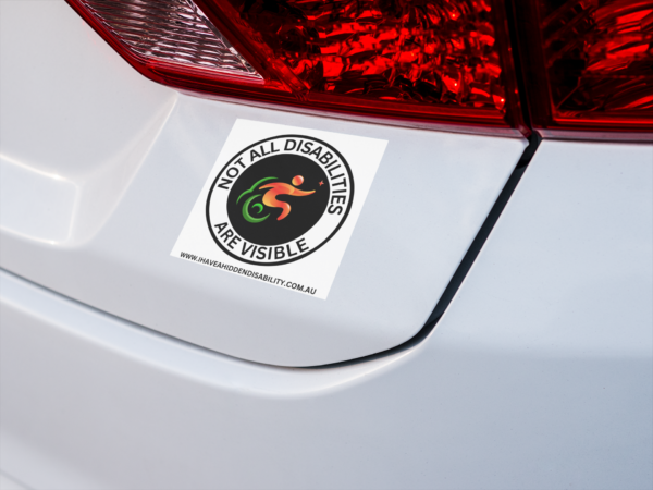 Not All Disabilities Are Visible - 6”x6” Vinyl Car Window Bumper Sticker Decal For Hidden Disability Awareness - Image 8