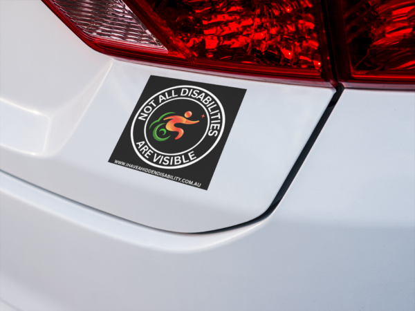 Not All Disabilities Are Visible - 6”x6” Vinyl Car Window Bumper Sticker Decal For Hidden Disability Awareness - Image 7