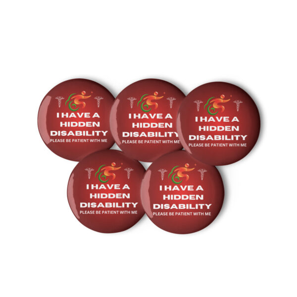 I Have a Hidden Disability 5-Pin Red Ombré Set - Empowering Advocacy Badge Pack, Thoughtful Gift for Awareness - Image 10