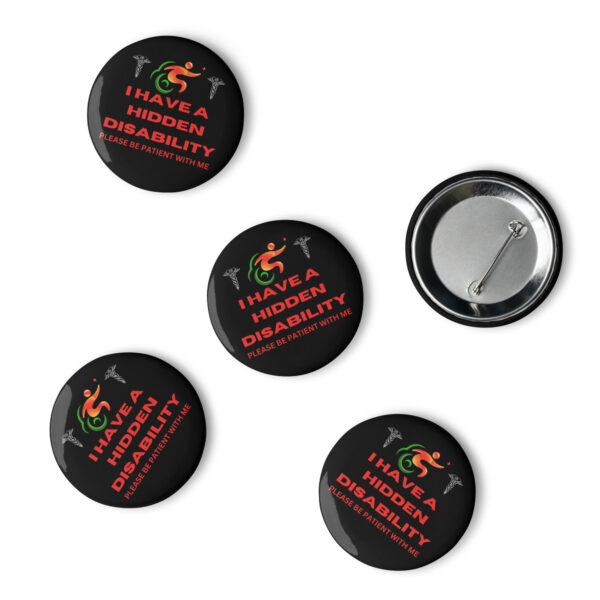 I Have a Hidden Disability Black 5-Pin Set - Empowering Advocacy Badge Pack, Thoughtful Gift for Awareness - Image 6