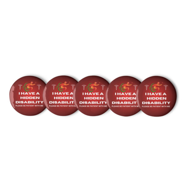 I Have a Hidden Disability 5-Pin Red Ombré Set - Empowering Advocacy Badge Pack, Thoughtful Gift for Awareness - Image 12