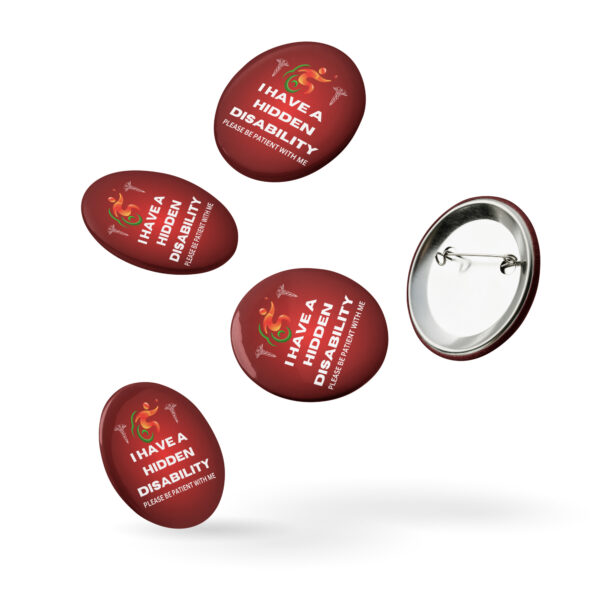 I Have a Hidden Disability 5-Pin Red Ombré Set - Empowering Advocacy Badge Pack, Thoughtful Gift for Awareness - Image 9