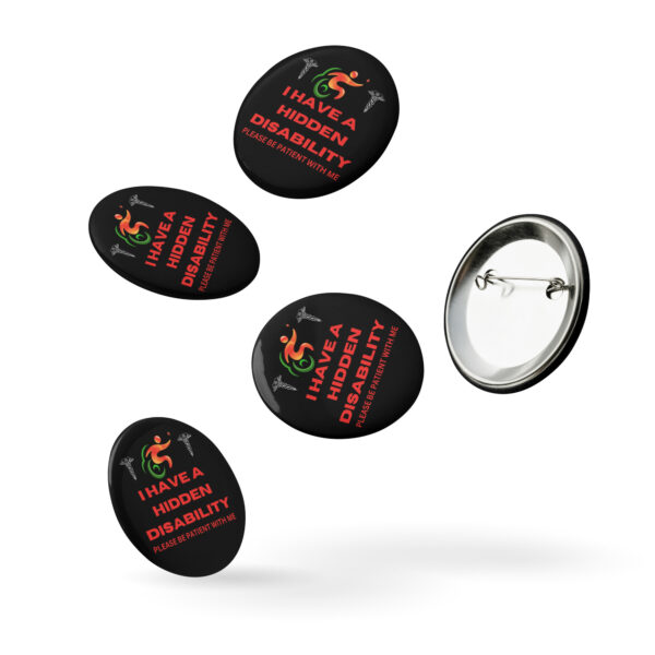 I Have a Hidden Disability Black 5-Pin Set - Empowering Advocacy Badge Pack, Thoughtful Gift for Awareness - Image 7