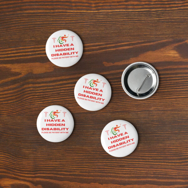 I Have a Hidden Disability White 5-Pin Set - Empowering Advocacy Badge Pack, Thoughtful Gift for Awareness - Image 6