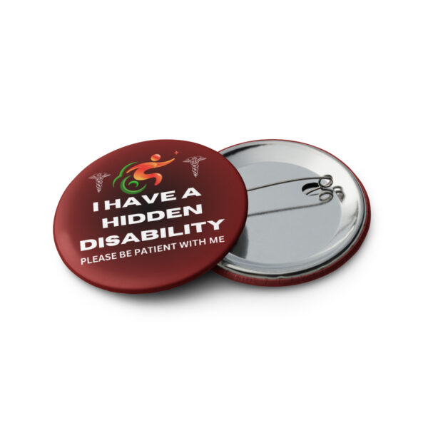 I Have a Hidden Disability Black Centre Ombré 5-Pin Set - Empowering Advocacy Badge Pack, Thoughtful Gift for Awareness - Image 5