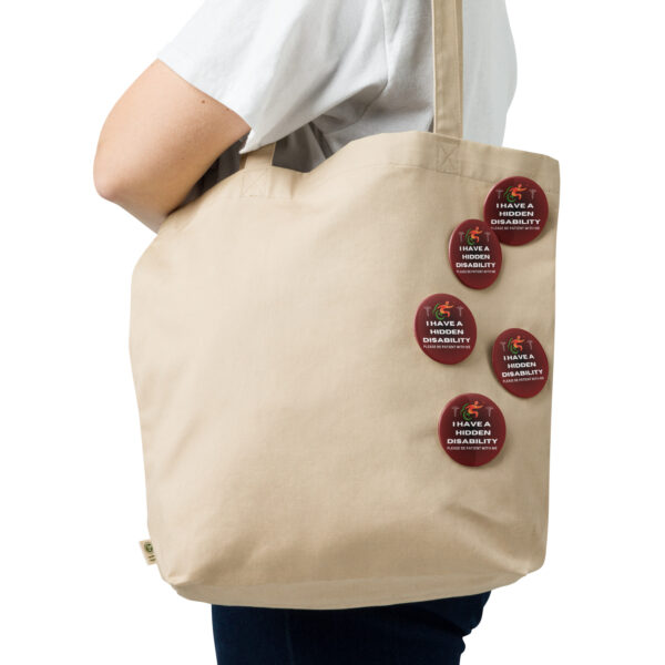 I Have a Hidden Disability Black Centre Ombré 5-Pin Set - Empowering Advocacy Badge Pack, Thoughtful Gift for Awareness - Image 4