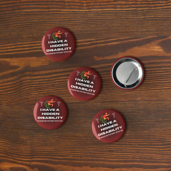 I Have a Hidden Disability Black Centre Ombré 5-Pin Set - Empowering Advocacy Badge Pack, Thoughtful Gift for Awareness - Image 10
