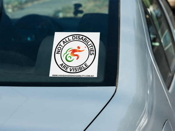 Not All Disabilities Are Visible - 6”x6” Vinyl Car Window Bumper Sticker Decal For Hidden Disability Awareness - Image 6