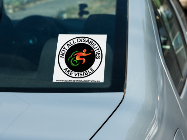 Not All Disabilities Are Visible - 6”x6” Vinyl Car Window Bumper Sticker Decal For Hidden Disability Awareness - Image 5