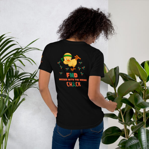FND Messed With The Wrong Chick & Butterfly Warrior Design Unisex T-shirt - Image 3