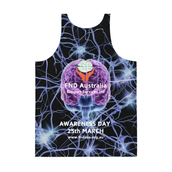 FND Australia Support Services Inc Awareness Day All Over Print Unisex Tank Top - Limited Edition Merchandise for FND Awareness Event - Image 7
