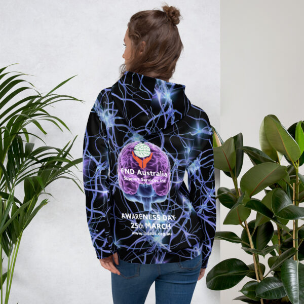 FND Australia Support Services Inc Awareness Day All Over Print Unisex Hoodie - Limited Edition Merchandise for FND Awareness Event - Image 3