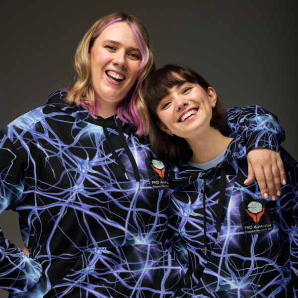 FND Australia Support Services Inc Awareness Day All Over Print Unisex Hoodie - Limited Edition Merchandise for FND Awareness Event
