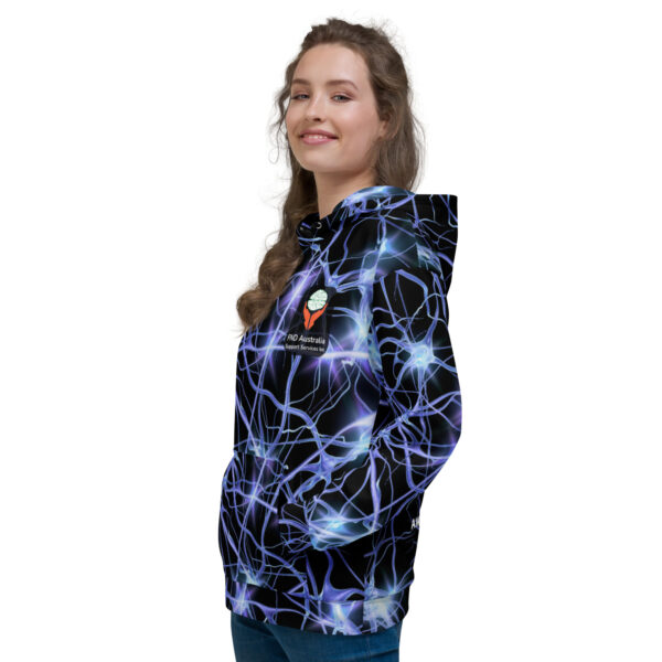 FND Australia Support Services Inc Awareness Day All Over Print Unisex Hoodie - Limited Edition Merchandise for FND Awareness Event - Image 7