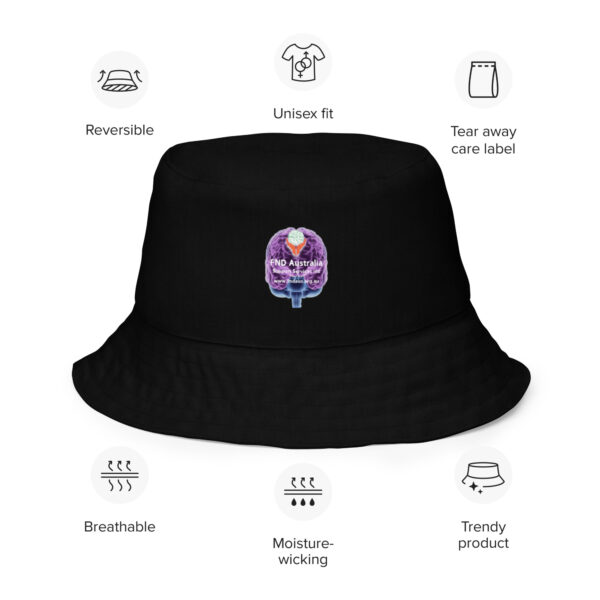 Reversible Bucket Hat for FND Awareness Day Celebration - Eco-Friendly Sun Protection by FND Australia Support Services Inc - Image 11