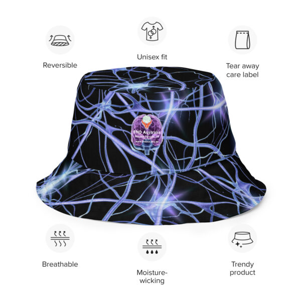 Reversible Bucket Hat for FND Awareness Day Celebration - Eco-Friendly Sun Protection by FND Australia Support Services Inc - Image 10