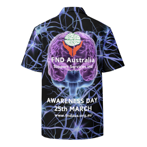 FND Australia Support Services Inc Awareness Day All Over Print Unisex button shirt - Limited Edition Merchandise for FND Awareness Event - Image 4