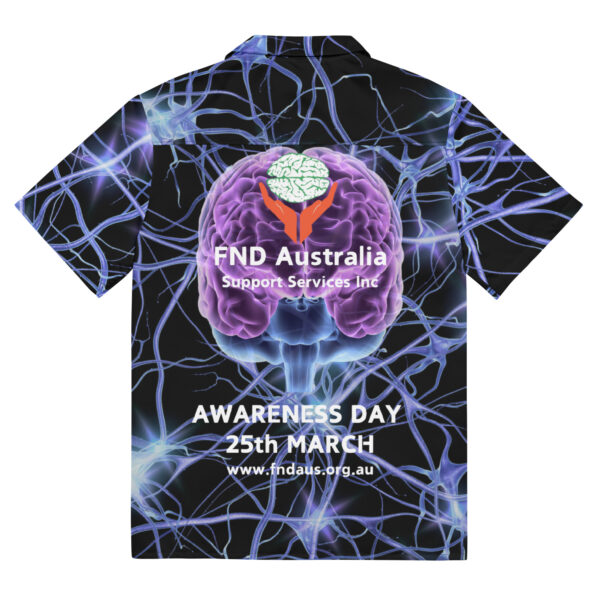 FND Australia Support Services Inc Awareness Day All Over Print Unisex button shirt - Limited Edition Merchandise for FND Awareness Event - Image 5