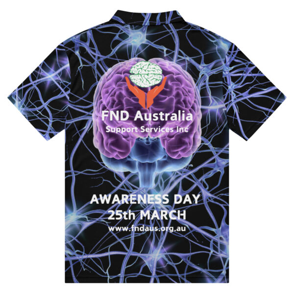 FND Australia Support Services Inc Awareness Day All Over Print Men’s slim fit polo - Limited Edition Merchandise for FND Awareness Event - Image 5