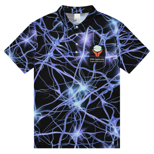 FND Australia Support Services Inc Awareness Day All Over Print Men’s slim fit polo - Limited Edition Merchandise for FND Awareness Event - Image 6