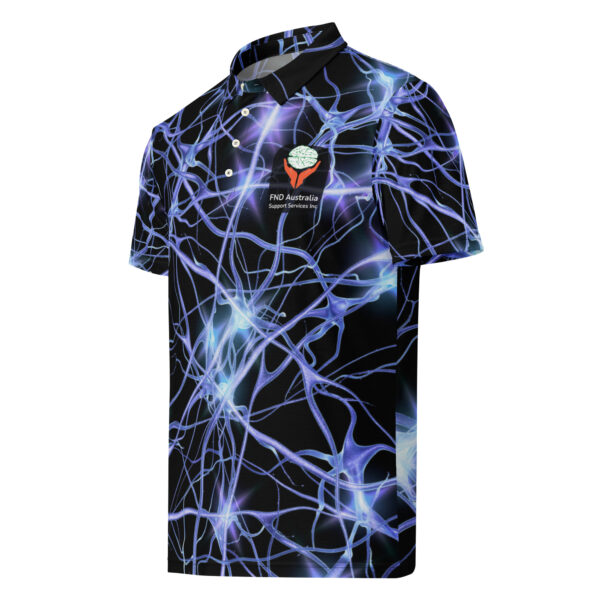 FND Australia Support Services Inc Awareness Day All Over Print Men’s slim fit polo - Limited Edition Merchandise for FND Awareness Event - Image 2